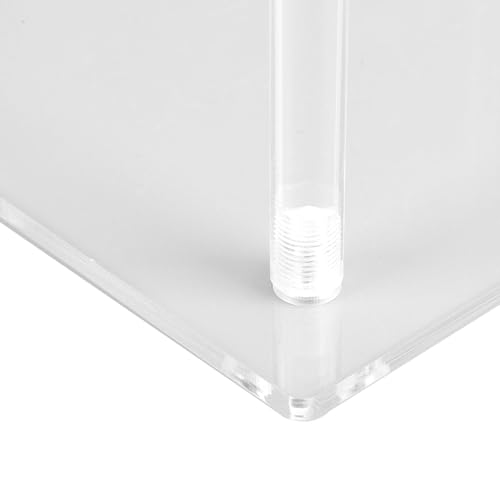 Design minimaliste pour cette table d'appoint acrylique à 3 niveaux