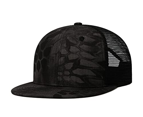 Image of Quanhaigou Snapback Hat for Men Women,Hip Hop Style Colorful Flat Bill Hats Teens Adjustable Baseball Cap