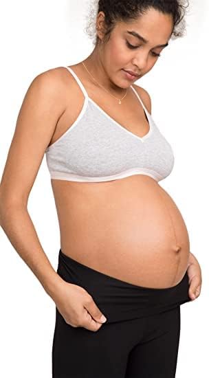 IKKAI Women's Maternity High Waist Legging Pregnancy Seamless Soft Belly Support Black Over Bump 1 Pack 3 31mJa+ZZyFL