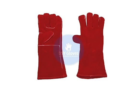 DSY Gloves Heavy Duty Durable Leather Welding Gloves - Industrial Safety Hand Glove For Men For Welding, Warehouse, Gardening, Animal Handling, Dog Bite Protection, Mechanic (B0CB5NPJ6X) Amazon Price History, Amazon Price Tracker