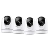 Cinnado 2K Home Security Cameras-2.4Ghz WiFi Indoor Camera with 360° Motion Detection for Pets/Nanny/Baby/Dog, 2 Way Audio, 24/7 SD Card Storage, Cloud Storage, Works with Alexa & Google Home, D1 4P