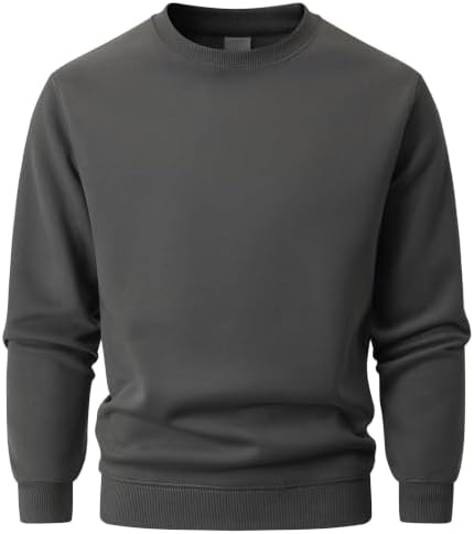 BasicNote Herren Rundhals-Sweatshirt, 330g mittelschwer, außen angeraut