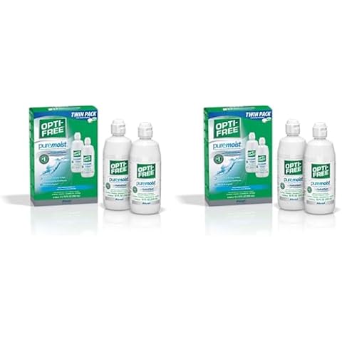 Opti-Free Puremoist Multi-Purpose Disinfecting Solution with Lens Case, 20 Fl Oz (Pack of 4) Cover