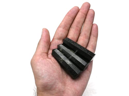 Image of Certified Nuummite Crystal Tower Obelisk Point for Chakra, Healing and Balancing - AAA Grade Original Certified Gemstone Agate for Reiki Meditation Yoga Spiritual (2-3 Inches)