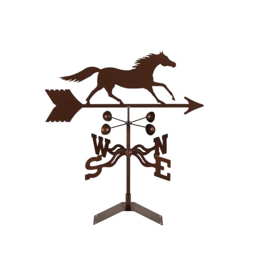 EZ Vane Steel Running Horse Weathervane with Wind Cups — Roof Mount