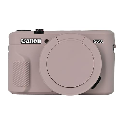 G7X Mark II Case Protective Case for Canon Powershot G7X Mark II Digital Camera Removable Lens Cover Silicone Sleeve Soft Camera Cover Rubber Protective Body Skin- Grey