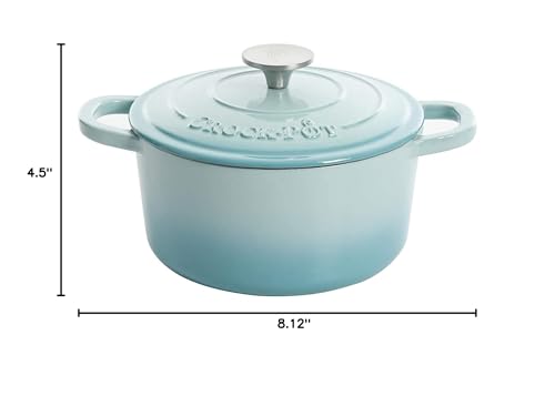 Image of Crock-Pot Artisan Round Enameled Cast Iron Dutch Oven, 3-Quart, Blush Pink