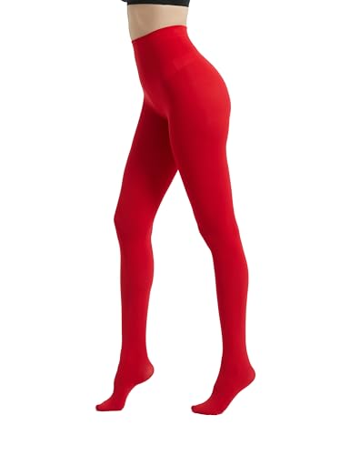 Image of 80D Semi Opaque Tights for Women Stretchable High Waist Womens Stockings Soft Pantyhose with 20+ Colors