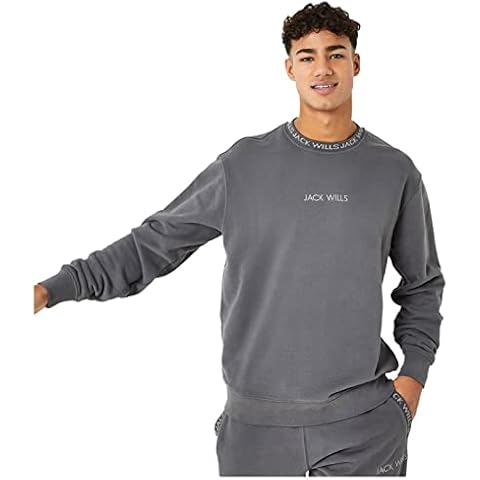 Jack Wills Men's Jacquard Sweatshirt in Slate Cover