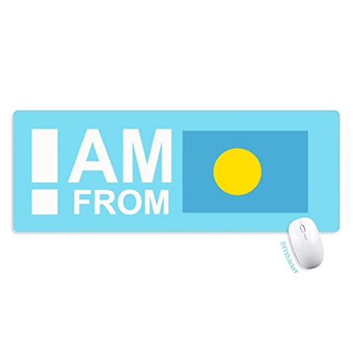 je suis de palaos tapis de souris large cousues bords mat étendu game bureau