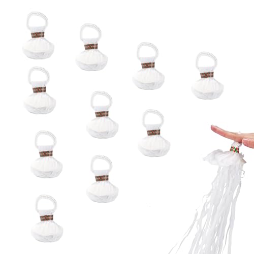 10 Pièces Serpentins Lancer Serpentins Blanc Serpentin Mariage Bombe pour Nouvel An Fêtes Anniversaires Mariages Remises de Diplômes