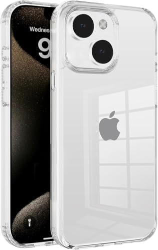 Image of DIZORO Crystal Clear Compatible with iPhone 15 Case with Anti-Yellow Anti-Scratch Shockproof Transparent Cover