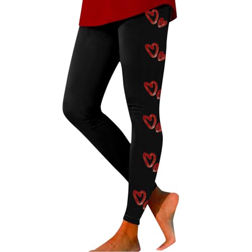 Celanisai Leggings de mujer con estampado de amor, pantalones deportivos con estampado de corazón, pantalones de fitness, entrenamiento, yoga, día de San Valentín, leggings de yoga, gimnasio