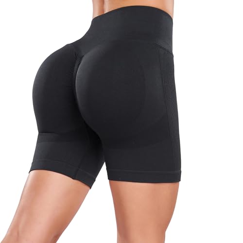 Ulknyss Push Up Mallas Cortas Scrunch Butt Leggins Cortos Mujer Cintura Alta Pantalones Cortos para Deportivo Fitness Yoga