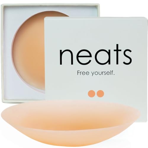 NEATS Nipple Covers for Women, Reusable & Hypoallergenic Adhesive Silicone Pasties Champagne