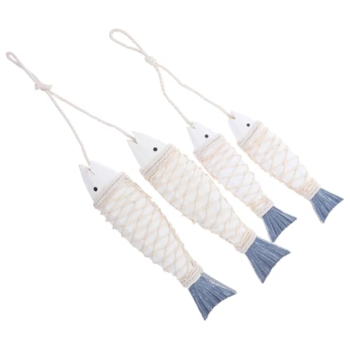 Poissons décoratifs en bois suspendre décoration murale rustique marine