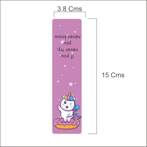 Image of Zesta Magnetic Bookmark Set of 7 | Aesthetic Book Mark for Reading | Cute Anime Bookmarks for Kids, Students | Book Accessories for Novels, Gifts for Readers(Unicorn Magnetic Bookmark, 15X4 Cms)