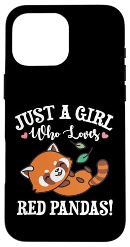 Womens Kawaii Cartoon Just A Girl Who Loves Red Pandas Lover �X�}�z�P�[�X iPhone 16 Pro Max �p