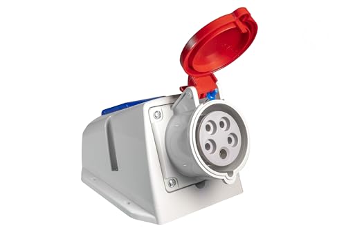 Prise combinée CEE 16A 5 broches 3P+N+E 400V et bloc Schuko IP44 - 7