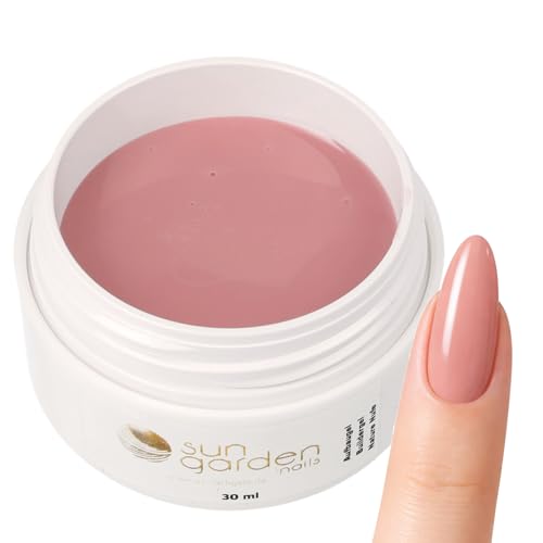 Sun Garden Nails Gel UV de Construction Naturel Nude 30 ml - Gel à Ongles Camouflage - Durcissement UV/LED - pour le Design des Ongles et le Nail Art