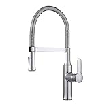 Kraus KPF-1640CH Modern Nola Single Lever Flex Commercial Style Kitchen Faucet, Chrome