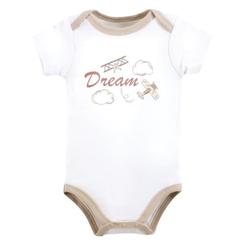 Hudson Baby Unisex Baby Cotton Bodysuits, Hot Air Balloon, 6-9 Months