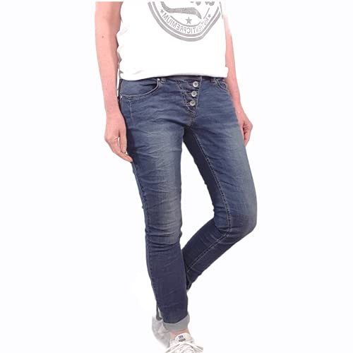 Buena Vista Malibu Damen Jeans Hose Stretch Denim Pants mit offener...