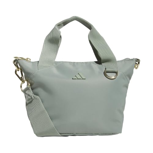 adidas Premium Mini Tote Bag, Premium/Silver Green/Gold Metallic, One Size