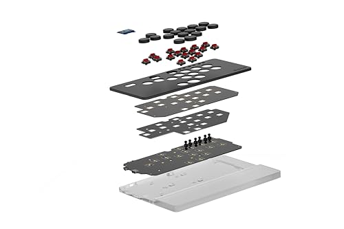 Image of KEEBMONKEY DOIO Hitpad Standard Series Aluminum & Acrylic Gaming Leverless Arcade Controller w / 0.96' Display, RGB & Dual USB-C for PC /Switch /PS3 /PS4 /PS5