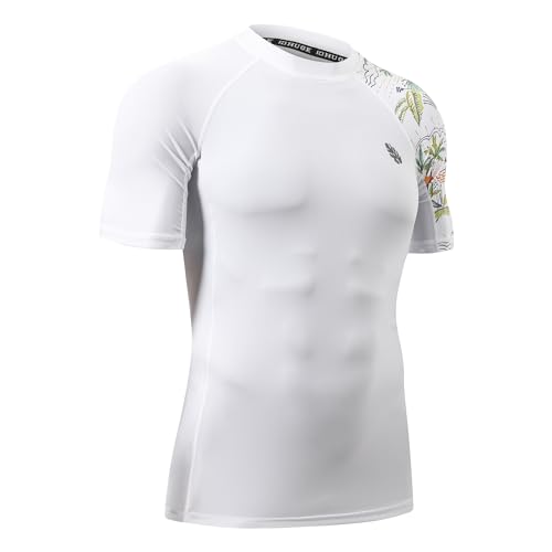 Camiseta de protección manga corta hombre UPF 50+ blanca talla 2XL 3