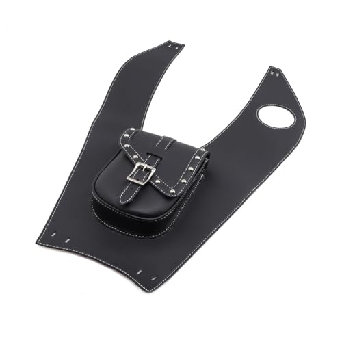 ZORBYZ Motorcycle Black Artificial Leather Tank Cap Panel Cover Pad Bag For Kawasaki Vulcan VN 500 800 900 1500
