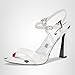 KARL LAGERFELD Paris Women's Shoes Dress Sandal, Bright White, 8