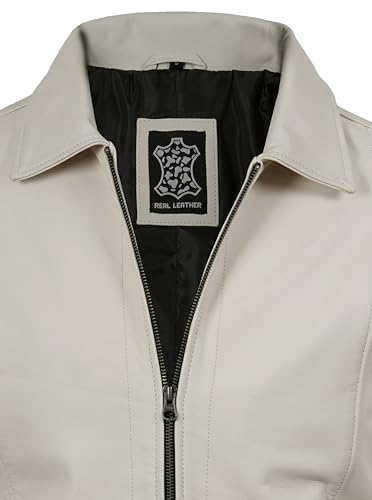 Image of fjackets Men's Real Lambskin Leather Jacket - Shirt-Collar Moto Biker Style Year-Round Wear