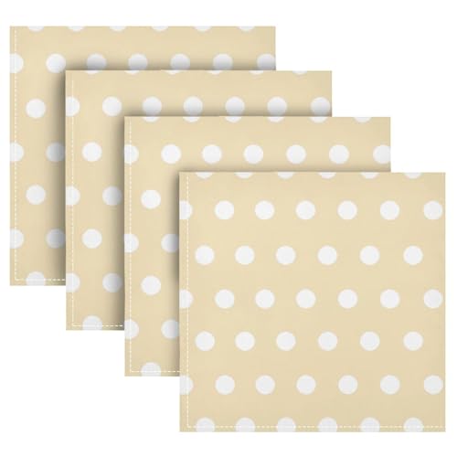 Servilletas de Tela Beige con Puntos Qilmy Pack 6 miniatura 5