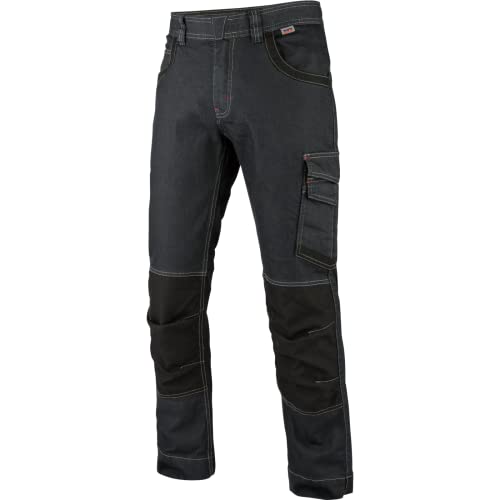 WÜRTH MODYF Arbeitsjeans Sagittarius - professionelle Arbeitshose für Herren - Arbeitsjeans mit Knieschutztaschen - in der Größe 50 in Schwarz