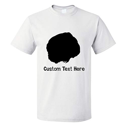 Custom Funny Graphic T Shirts for Men German Longhaired Pointer Silhouette Cotton Top White Personalized Text Here Large