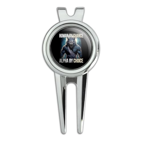 GRAPHICS & MORE Werewolf Alpha Golf Divot Repair Tool and Ball Marker