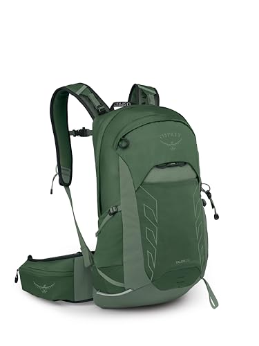 Osprey Talon 22L Men's Lightweight Hiking Backpack - Small Daypack for Travel & Camping, Green Canopy/Pine Leaf, Extende - Detailed View