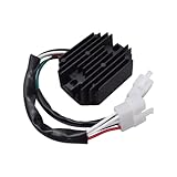 Verwendung: Spannungsgleichrichter. Verhindert Überladung der Batterie und verbessert die Ladeleistung. Ausgestattet mit Kühlrippen für bessere Kühlung. Die Kabel waren etwas lang und leicht zu verstecken.