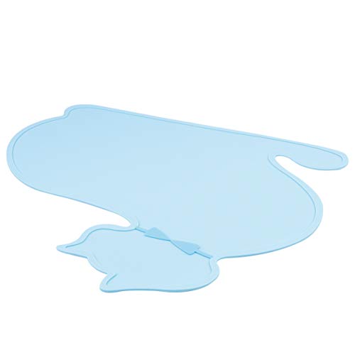 VILLCASE Tapete de Ração de Silicone para Cachorro Tapete de Tigela de Cão Em Forma de Gato Jogos de