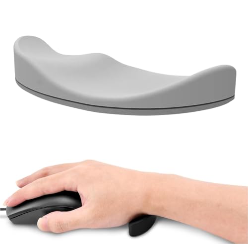 Image of Ergonomic Gliding Palm Rest for Mouse, Sliding Palm Rest That Moves with The Mouse, Wrist Rest Support Relieve Wrist Pain Suitable for Office, Computer (Light Grey)