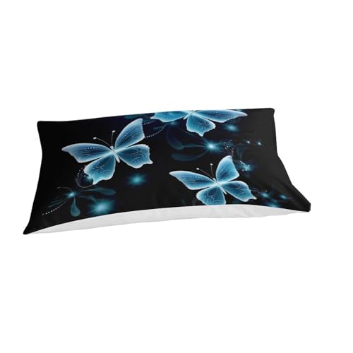 Housse de couette 135x200 papillons fermeture éclair sans repassage