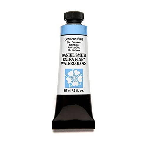 Daniel Smith Extra Fine Watercolor 15ml Paint Tube, Cerulean Blue (284600206), 0.5 Fl Oz (Pack of 1)