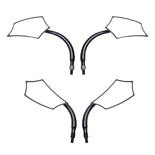 Image of DREAMIZER Motorcycle Mirrors for Handlebars - Universal 8MM 10MM Side Mirror for Street Electra Glide Road King Street Dyna Bob Softial Sportster,Black