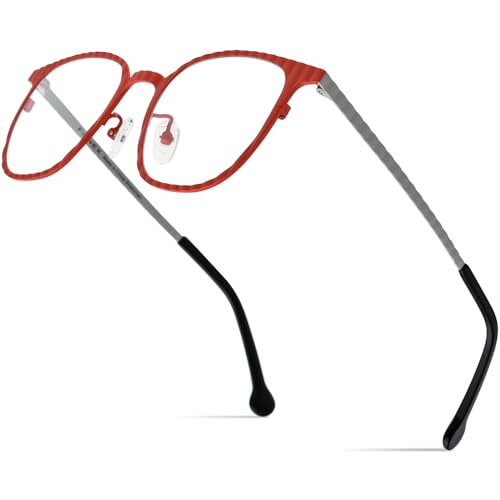 Image of FONEX Colorful Pure Titanium Glasses Frame Women Retro Round Eyeglasses F85782