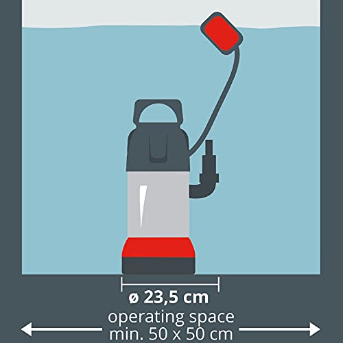 Einhell GC-DP 7835 Schmutzwasserpumpe (Rot, 780W,Ø35 mm Fremdkörper,15.700 L/h Förderl., Schwimmerschalter, Tragegriff, Kabelaufwicklung, Universalanschl.) Rot