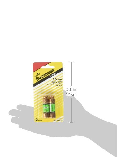 Bussmann Bp/Frn-R-15 15 Amp Fusetron Dual Element Time-Delay Current Limiting Class Rk5 Fuse, 250V Ul Listed (Pack Of 2) #TOP1