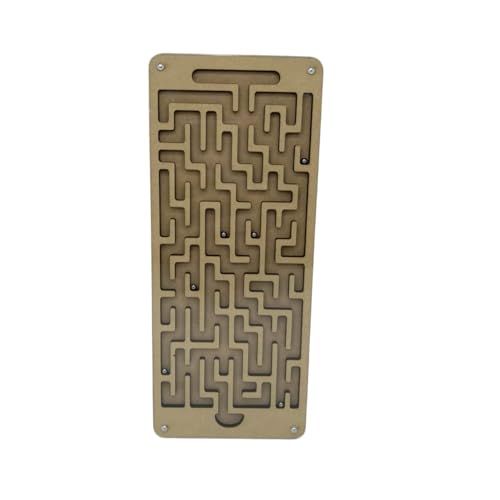 Image of Wooden Labyrinth Ball Maze Game for Kids | Phone Shape(Large) Maze Board | 24x10 cm Screen-Free Game| Improves Focus, Thinking & Motor Skills | Educational Toy for Age 5 Yrs+