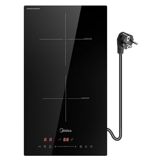 Midea Inductiekookplaat met 2 kookzones, inbouw, keramische kookplaat, bedrading, aanraakbediening, automatische uitschakeling, kinderbeveiliging
