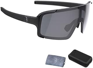 BBB Cycling, MTB Sunglasses for Mountain and Road Bikes, Mens Womens Bike Glasses with Case, UV Protection, Unbreakable, Large Toric Lens, One Size
